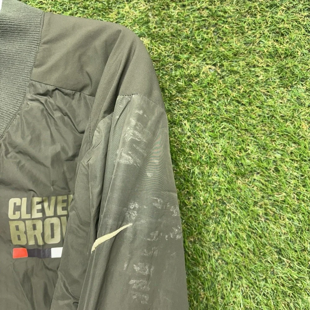 Nike Cleveland Browns Salute To Service Jacket Mens XL OnField Reversible Puffer
